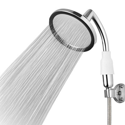 GINITI High Pressure Shower Head – 3 Spray Modes, Water-Saving, Chrome, Universal Wall Mount (13cm Round)