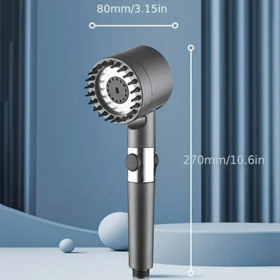 High Pressure Handheld Shower Head 6 Modes Spa Spray