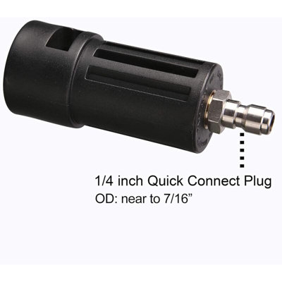 Brass Pressure Washer Gun Adapter With 1-4 Female Quick Connect Fitting With 5-Pack Nozzles