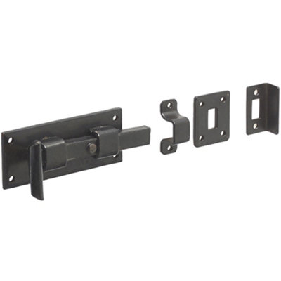 High-Quality 102mm Black Straight Bolts for Enhanced Door Security - Door Bolt Lock