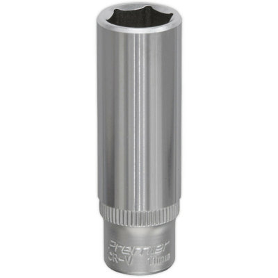 High-Quality 11mm Forged Steel Deep Drive Socket for 1/4" Square Drive
