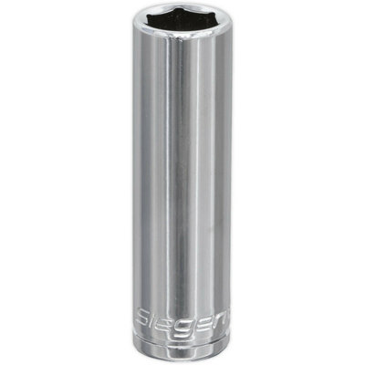 High-Quality 12mm Chrome Plated Deep Drive Socket - 3/8" Square Drive Carbon Steel Tool