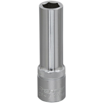 High-Quality 12mm Chrome Vanadium Deep Drive Socket - 1/2 Inch Square Drive
