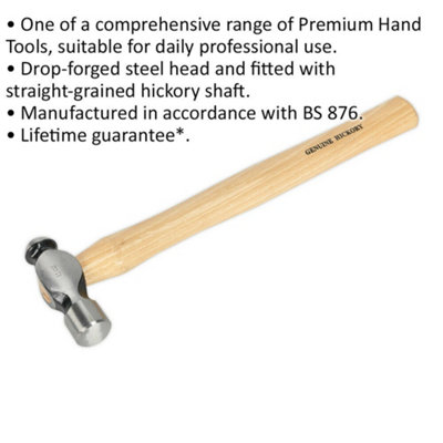 High-Quality 12oz Ball Pein Hammer with Hickory Handle and Drop Forged ...
