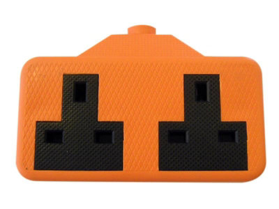 High-Quality 13A 2-Gang Orange Trailing Socket for Home and Office Power Needs
