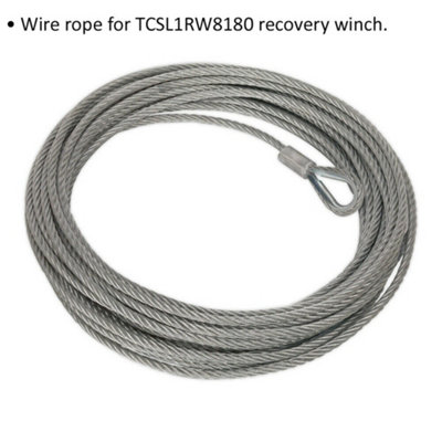 High-Quality 13mm x 25m Wire Rope for 12V Industrial Recovery Winch