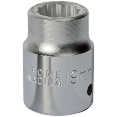 High-Quality 19mm Forged Steel Drive Socket with 3/4" Square Drive