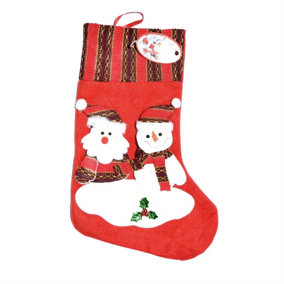 High Quality 3D Handmade Father Christmas Traditional Santa Stocking Sack Sock Snowman Xmas Bag Decorations