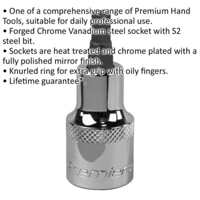 High-Quality 6mm Forged Hex Socket Bit - Durable Chrome Vanadium Wrench Socket for Professionals