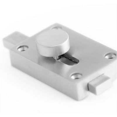 High-Quality Bathroom Indicator Bolt 50x50mm in Satin Chrome Finish - Sliding Bathroom Toilet Door Bolt