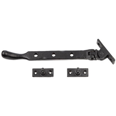 High-Quality Black Bulb End Casement Stays 203x15x6mm for Durable Window Support - Window Peg Bar
