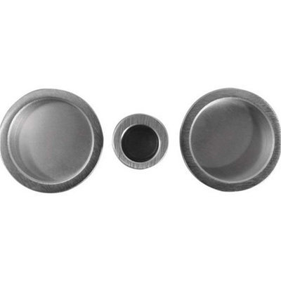High-Quality Circular Flush Pull Kits in Elegant Satin Chrome Finish