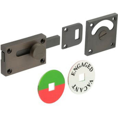 High-Quality Dark Bronze Indicator Lock for Privacy and Security - Sliding Bathroom Toilet Door Bolt