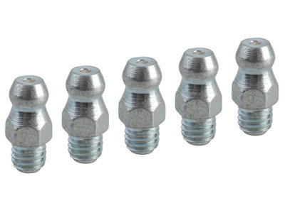 High-Quality Faithfull Straight Grease Nipples M6 x 1.0 - Pack of 5 for Durable Performance