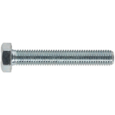 High-Quality M12 x 75mm Setscrew Pack - Grade 8.8 Zinc Fully Threaded DIN 933