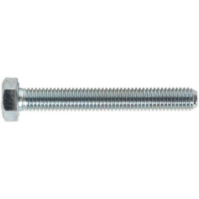 High-Quality M8 x 60mm Setscrews - 50 Pack - Grade 8.8 Zinc Coated Fully Threaded Bolts