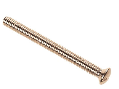 High-Quality Nickel Plated Switch and Socket Plate Screws - 3.5 x 38mm, Pack of 10