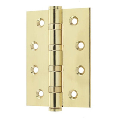 High-Quality Polished Brass Ball Bearing Hinge 102x76x3mm for Smooth Operations - Door Hinges