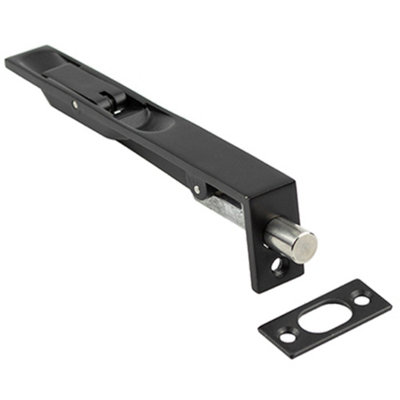 High-Quality Stainless Steel Flush Bolts JMB50 Black - 150mm x 20mm Square Forend