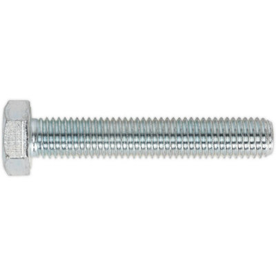 High-Quality Zinc-Plated M14 x 80mm Setscrew - 10 Pack of Grade 8.8 Fully Threaded Bolts