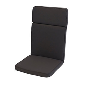 High Recliner Outdoor Garden Furniture Cushion - L116 x W49 cm - Charcoal Grey