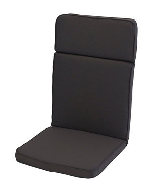 High Recliner Outdoor Garden Furniture Cushion - L116 x W49 cm - Charcoal Grey