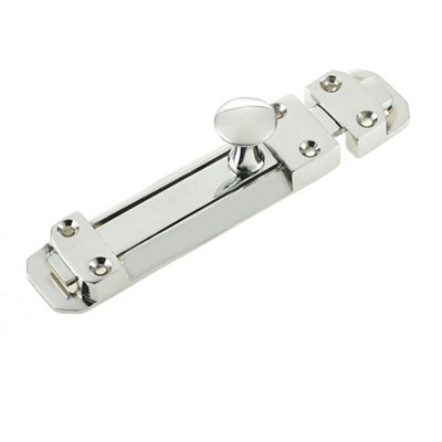 High-Security Contract Door Bolts 138x30mm in Polished Chrome Finish - Door Bolt Lock