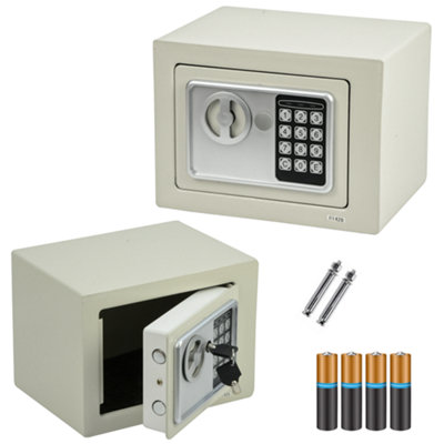 High Security Digital Steel Safe with Safety Lock Electronic Money Safety Box for Home and Office,  White