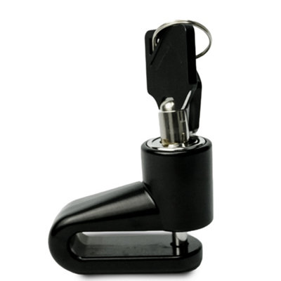 High Security Disc Lock, 2 Keys Wheel Immobiliser Disc Brake Lock, Black