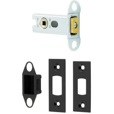 High Security Heavy Duty Tubular Deadbolts - 64mm in Stylish Black Finish - Door Bolt