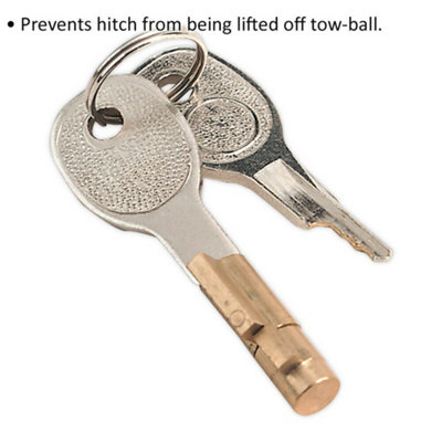 High-Security Hitch Lock & Key for 50mm Towing Hitches