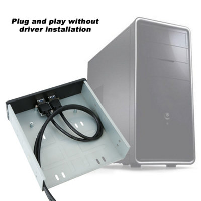 High-Speed 2-Port USB 3.0 Hub with 20-Pin Optical Disk Drive Front Panel