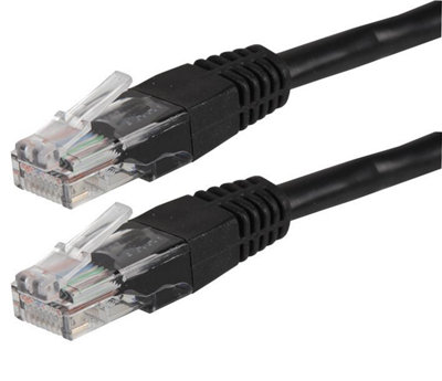 High-Speed RJ45 Black CAT5e Ethernet Patch Cable: Reliable Connectivity for LAN, Internet 10 Metres