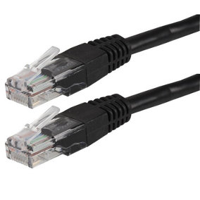 High-Speed RJ45 Black CAT5e Ethernet Patch Cable: Reliable Connectivity for LAN, Internet 15 Metres