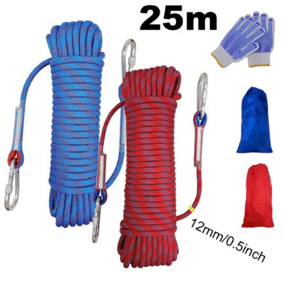 High Strength 12mm Static Rope for Climbing & Rescue - 25m