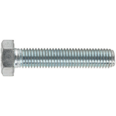 High-Tensile M14 x 70mm Setscrew Pack - Zinc Plated - Grade 8.8 - Fully Threaded - 10 Pieces