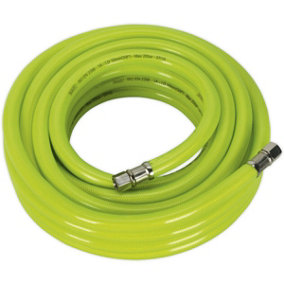 High-Visibility Air Hose with 1/4 Inch BSP Unions - 10 Metre Length - 10mm Bore