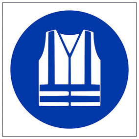 High Visibility Clothing Logo PPE Sign - Rigid Plastic 200x200mm (x3)