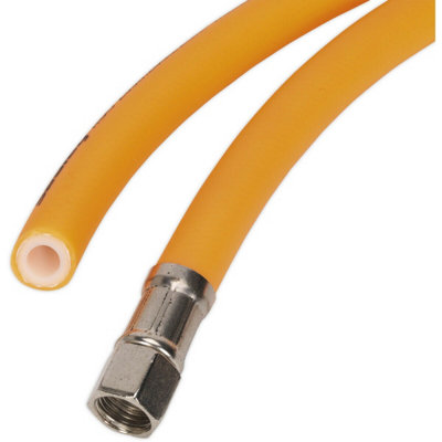 High-Visibility Hybrid Air Hose with 1/4 Inch BSP Unions - 15 Metres - 8mm  Bore