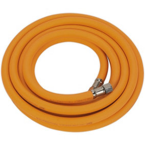 High-Visibility Hybrid Air Hose with 1/4 Inch BSP Unions - 5 Metres - 8mm Bore