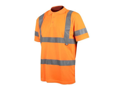 High Visibility Orange Polo Shirt for Extra Large Safety and Comfort