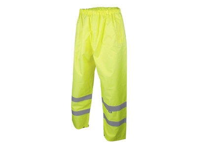 High Visibility Yellow Motorway Trousers Size XL for Ultimate Safety