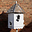 Higham Dovecote Bird House - Hexagonal two tier Nest Box Traditional English Pole Mounted Birdhouse for Doves or Pigeons