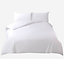 Highams 100% Cotton Duvet Cover with Pillow Case Bedding Set, White - King