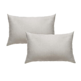Highams 2 x Soft Polycotton Housewife Pillowcase Set, Silver - 50 x 75cm