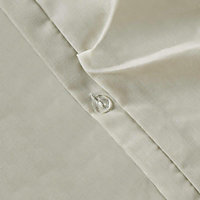 Highams Diamond Pintuck Duvet Cover with Pillowcase, Sage - Double