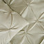 Highams Diamond Pintuck Duvet Cover with Pillowcase, Sage - Single