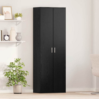 Highboard Black oak 60 x 35 x 180 cm Engineered wood