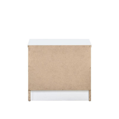 Highbury White 1 Drawer Open Shelf Bedside Table Nightstand