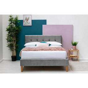 Highclere Modern Grey Velvet King Size Bed Frame 5ft